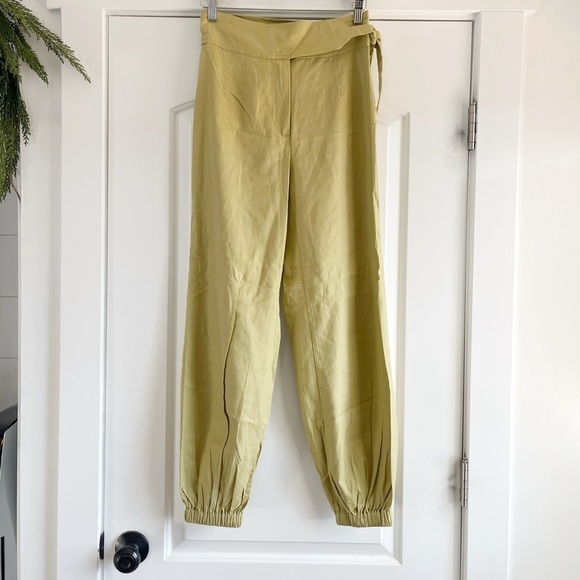 Urban Outfitters Christina Linen Tapered Wrap Pant - 4 - Picture 5 of 7